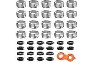 DUNSOO Perlatory do kranów M24, 20 sztuk, z filtrem ABS i stali nierdzewnej, w zestawie z kluczem do mieszania