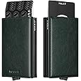VULKIT Mens Wallet Credit Card Holder Pop up Card Case RFID Blocking Leather Card Wallet with Banknote Compartment & ID Window…