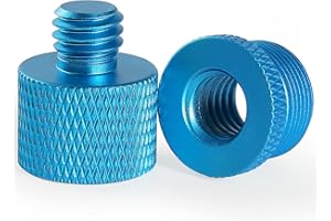 Frgyee Adattatore per Supporto per Microfono 3/8 a 5/8 Adattatore a Vite Supporto per Microfono Filettatura per Adattatore per Treppiede per Fotocamera Confezione da 2 Pezzi(Blue)