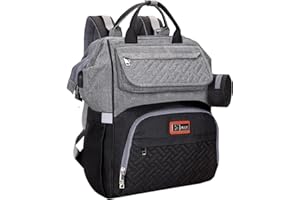 FLEX VALUE Flex Baby Diaper Changing Backpack With Portable Mat | Hospital Bag | Multifunction Mummy Bag With Pacifier Pouch & Hidden Pocket | USB Charging Interface