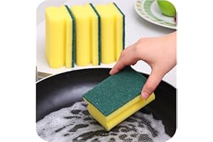 HomeSmith Handgrip Sponge Scourer High Density Foam Yellow Standard, Pack of 10