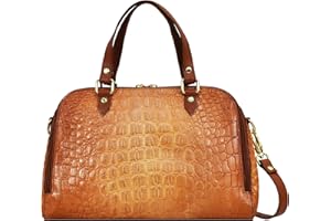 Anuschka Women's Hand Painted Genuine Vegetable Tanned Leather Wide Organizer Satchel - Adjustable Strap, RFID Protection