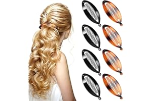 LEDOO 8 Pinze per Capelli a Banana, Clip Pettine per Capelli Banana per Sport/Vita Quotidiana/Lavoro, Banana Capelli Clip per Capelli Femminili, Fermaglio Capelli Donna Banana, Fermagli per Capelli(2Colori)