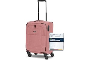 REDOLZ Cabin Weichschalen Kabinen-Koffer | Leichter Trolley mit 4 Doppelrollen für Damen & Herren 37 x 23 x 55 cm (Essentials 12)