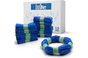 LillOne12 Recharges pour Poubelles à Couches Extra Longues 7 Pli- Compatible avec Maialino Foppapedretti Angelcare Tommee Tippee Twist & Click Simplee Tec LitterLocker - Lot de 12 Recharges