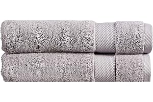 Christy Refresh Bath Sheet Towels | Set of 2 | Quick Dry | Tonal and Stylish | Soft Plush Large Bath Towels | Absorbent Shower Towels | 100% Cotton 550GSM | Machine Washable | Dove Grey