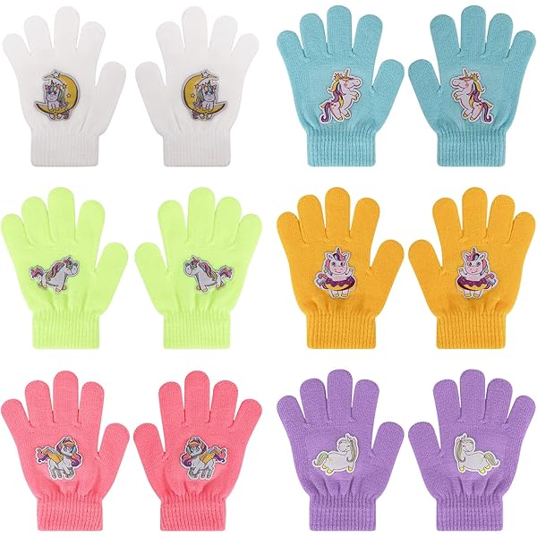 Guanti Magici Bambini 6 Paia - Guanti Invernali Colorati 5-13 Anni - Foto 10