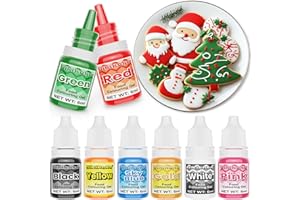 Food Colouring Gel - Gikikoko 8 Colours Concentrated Food Colouring Set, Food Dye for Baking Cream Cakes Decorating Macarons Cookie Fondant Crafts Easter Eggs - 6ml