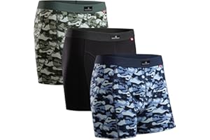 DANISH ENDURANCE Boxer Uomo Cotone Elasticizzato Premium, Mutande Intimo Traspirante, 3 Paia