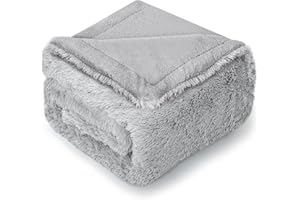 Zepphi Couverture Chien, Plaid Chien, Couverture réversible Chaude pour Chiens et Chats, 72 x 62cm, Protection de Canapé pour Chiens en Polaire Sherpa Lavable, pour Petits Chiens, Gris (S)