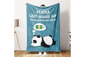 Craftique Lustige Mama Geschenk Weihnachten, Geschenke für Mama, Kuscheldecke Geschenke Mama zum Geburtstag, Beste Mama Geschenk, Neue Mama, Mutter Geschenk von Tochter Sohn 127x152 cm (Blaugrün)