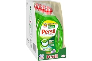 ‎PERSIL Persil Universal Kraft-Gel Flüssigwaschmittel (200 Waschladungen), Vollwaschmittel mit Tiefenrein-Plus Technologie bekämpft hartnäckigste Flecken für strahlende Reinheit