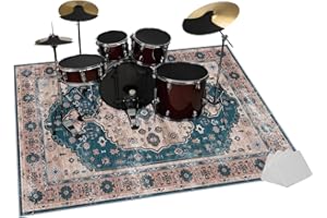 ZAJENKUB Alfombra Acusticas, Alfombrilla de Tambor, Alfombra para Batería Tambor, Alfombrilla de Protección del Suelo, Alfombras de Batería Acústico para Kits de Batería Electrónica Bombo Caja 180 x 150 cm