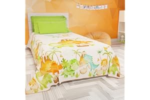 PETTI Artigiani Italiani - Copriletto Una Piazza e Mezza Primavera Estate, Coperta Leggera Una Piazza e Mezza, Lenzuola Copriletto, Kids 01 100% Made in Italy