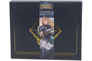 League of Legends Champions socialt brevpappersset, officiellt licensierat spelskrivset med anteckningsbok, klistermärken och tillbehör, skrivbordsmaterial för skola, högskola, kontor, spelgåva