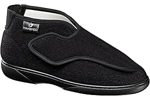 Mavomed Verbandsschuhe für Damen und Herren, schwarzer Gesundheitsschuh für Senioren, Diabetiker und Hallux Valgus
