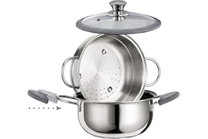 inoxriv - pentole Set Vapore Premium cm 22