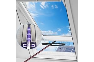 BKSAI Fly Screen for Window with Magnetic Opening, DIY Adjustable Window Nets to Keep Bugs Out, Easy to Open and Close Windows, 1Piece 150 * 130CM Self-Adhesive Mosquito Net Window Insect Screen