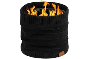 Eoslya Men's Neck Warmer Scarf – Soft, Windproof & Fleece-Lined Winter Snood for Cold Weather, Cycling, Hiking, Outdoor Activities – Comfortable, Machine Washable, Multiple Colors