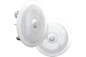 Pyle Casse Audio da Soffitto a Incasso, 20 Centimetri, Coppia di Speaker e Altoparlanti a 2 Vie con Tweeter in Titanio, Risposta in Frequenza 55Hz-22kHz & 300 Watt
