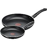 Tefal Taste Twin Frying Pan Set, 20cm & 28cm Non-Stick Aluminium Pans, Thermo-Spot Heat Indicator, Lightweight, All Hobs Exce