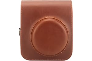 Frankmate Case for Fujifilm Instax Mini 12 Instant Camera - Premium Faux Leather Protective Travel Camera Case Cover with Removable Adjustable Straps
