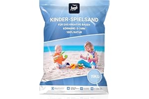 4myBaby GmbH - Sable de Jeu pour Enfants 15 kg | Sable de Quartz Fin Non Toxique et sans Danger | Sac de Sable extérieur Naturel et lavé | Idéal pour Jeux et bacs à Sable décoratifs