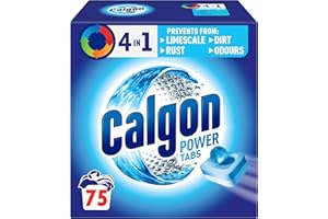 Calgon Powerball Pastillas - Antical para la Lavadora, Elimina Olores y Suciedad, en formato pastillas, 75 unidades
