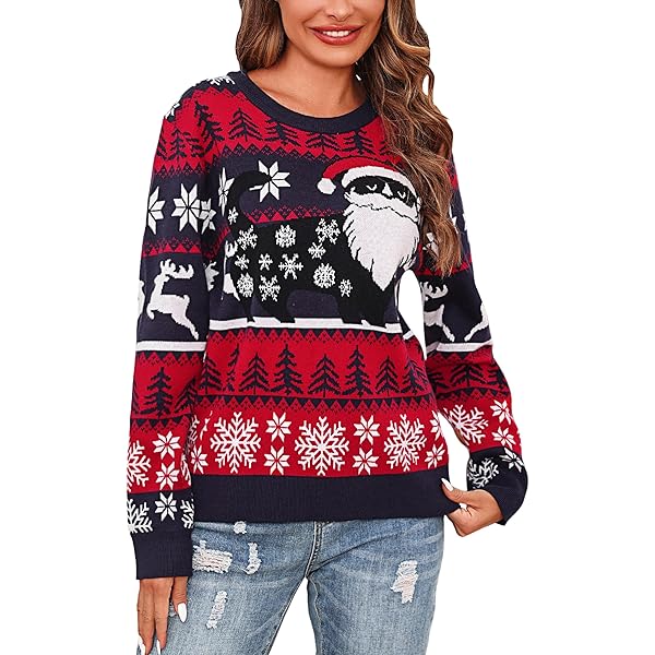 Lherday Maglione Natalizio Donna Uomo Unisex Con Renne E | FindTheDeal