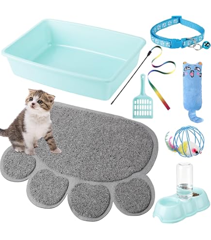 Hlimior Kitten Starter Kit - 15 Piece Essentials Set With Litter Box, Toys, Collar & More In Pink - View #7