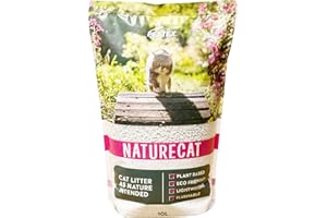 Pettex Naturecat Tofu Cat Litter Natural Plant Based - Lightweight and Clumping - 100% Biodegradable with Superb Odour Control. Large Size 10 L Bag