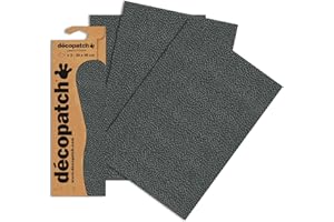Decopatch C665O - 1 BUSTA da 3 fogli di carta stampata 30x40 cm, Pelliccia nero