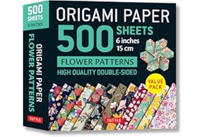 Origami Paper 500 Sheets Flower Patterns 6 (15 CM): Tuttle Origami Paper: Double-Sided Origami Sheets Printed with 12 Different Patterns (Instructions for 6 Projects Included)