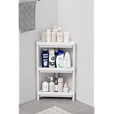 Mithra Life 3 Katlı &Uuml;&ccedil;gen Plastik Beyaz Banyo Mutfak Rafı MIT1059