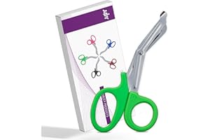MJW Paramedico Veterinario Emt Trauma Shear Infermiera Scissor Utility Benda forbici Fire Rescue First Aid Forbici CE Forbici da cucina per uso domestico -Verde 5,5"