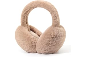 FSMILING Verstellbar Winter Ohrenwärmer Damen Ohrenschützer Plush Winter Earmuffs Ear Warmer Für Damen Frauen,1/2 Pack