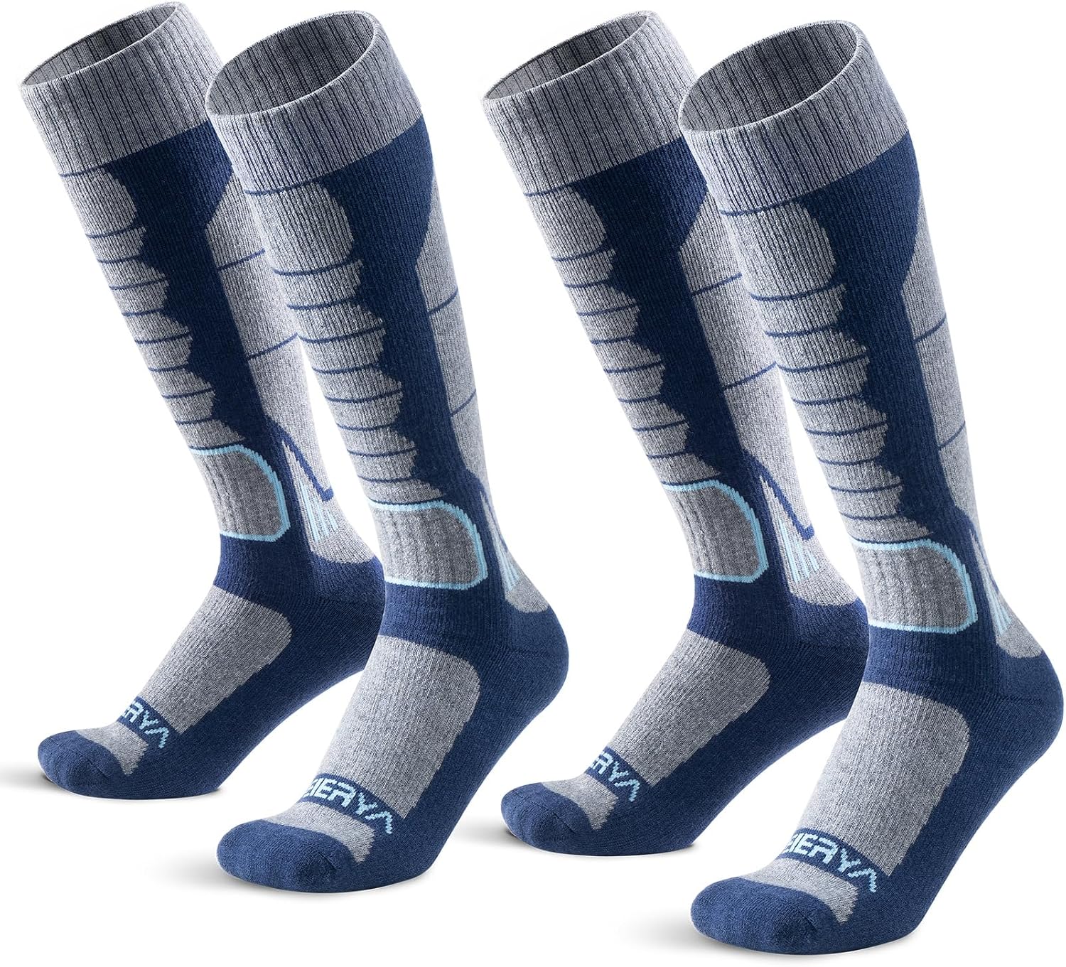 WEIERYA Ski Socks,Merino Wool Ski Socks for Skiing, Snowboarding,Outdoor Sports Thermal Ski Socks,6-8 9-12 Pack of 2/3