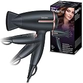 HC 25 by Beurer Foldable Travel Dryer with Ion Function, Powerful Hair Dryer, for Soft and Smooth Hair, for Travel, 1600 Watt