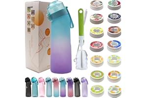 BOPELMALLS Air Water Bottle with Flavour Pods,650ml Starter Up Sports Water Bottles BPA Free 0% Sugar Flavour Pods Scented Water Cup Lockable Leakproof Water Bottle for Fitness and Outdoor