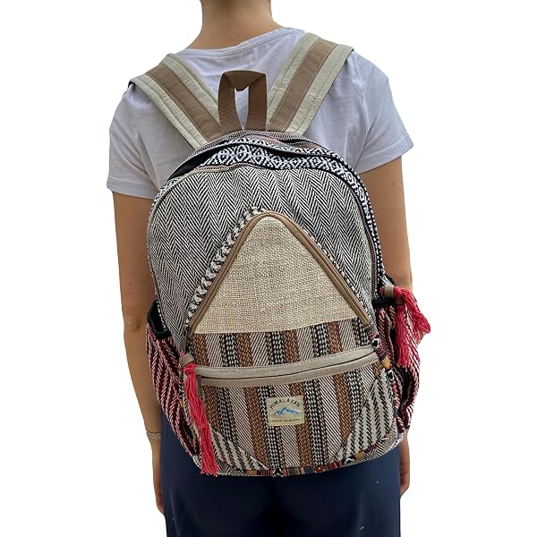 Sac à Dos Hippie MIGURA - Style Bohème Vintage - Imperméable Multicolore - Festival, Voyage, Quotidien