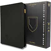 Card Guardian Superior Black 9 Side Pockets 360 Zipper Binder for Magic: The Gathering YuGiOh! Star Wars X-Wing WoW TCG