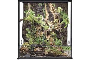 REPTILES PLANET Aluminium Elegance Terrarium pour Reptile/Amphibien 45 x 45 x 60 Noir