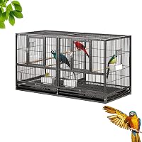 Tragbarer Vogelkäfig 52 Cm – Für Papageien & Mittelgroße Vögel, Mit Zubehör, Grün