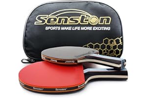 Senston Professional Table Tennis Bats 2 Player Set with Ping Pong Racket Case, Perfect for Intermediate, Advanced, Family Activity and Sports Club