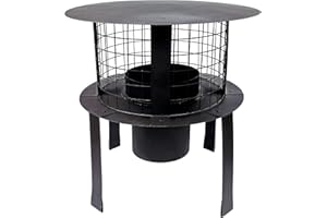 FOXY METAL FABRICATION Chimney Pot Flexible Flue Liner Pot Hanging Cowl To Fit 5" Flexible Flue Liner