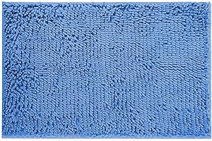 GREATOYAR Alfombra de Baño, Antideslizante, Absorbente, Chenilla, Lavable, 50x80cm, Azul Claro