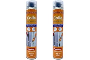 DSTOCK60-2 colles de montage polyuréthane pistolable - Colle polyuréthane non expansive - Pour le collage et montage de matériaux isolants, panneaux XPS et EPS, rouleaux d'étanchéité toiture bitume