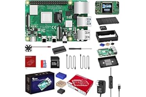 Vemico Raspberry Pi 4 2GO Starter Kit Raspberry Pi 4B 2GO RAM avec 32 GB Carte SD 3 Dissipateurs Thermique 2 Câbles HDMI Alimentation USB-C 5,1V 3A Boîtier ABS Ventilateur de Refroidissement