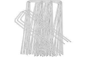 AEYURUID Sardines De Fixation,30 Sardines Camping,Piquet Cloture,Piquet Tente Jardin,Agrafes pour Toile De Paillage,Sardine pour Bache De Jardin,Sardines De Fixation Bache,Piquets De Fixation en Acier