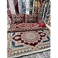 Luxury Product Arabic/Turkish/Afghani Floor Seating Sofa Couch,Floor Cushions,Arab Majlis sofa (Red1)